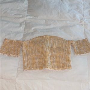 NWT Smocked Yellow Gingham Top